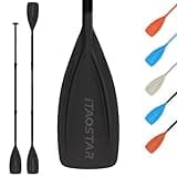 iTAOSTAR P02C-Black, 4-Piece Stand Up Paddle for Youth with Double Locks, Kayak Paddle Adjustable with Glass Fiber Blade, Floating Paddle Board Oar with Lightweight
