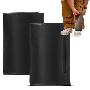 Soft Knees No-Strap Knee Pads for Men, 6” x 9” Knee Pad Inserts for Work Pants with Double Knee Pads for Work & Construction, Knee Savers for Mens Work Pants, Softknees