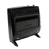 Mr. Heater MHVFGH30LPBT 30,000 BTU Vent Free Blue Flame Propane Garage Heater with Thermostat for Cold Rooms, Cabins, Sun Rooms & Garage - Black
