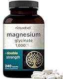 NatureBell Magnesium Glycinate Supplement 1,000mg | 500mg Per Capsule, 240 Pills | 100% Chelated & Purified – Non-GMO & Gluten Free