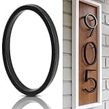5" Metal Floating House Numbers,Ranslen Black Zinc Alloy Solid Modern House Address Number,Anti-Rust House Numbers Decorative Address Sign for Door Garden Mailbox with Nail Kit,Coated Black,Number(0)
