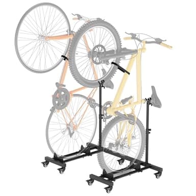 Sttoraboks Vertical Bike Stands (2 Pack)，Standing Bike Rack for Garage Floor，Upright Bicycle Floor Stand Indoor Bike Holder with Adjustable Height for Garage & Apartment - for Wheels Sizes up to 29”