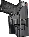 M&P Shield 9mm Holster,Shield Plus Holster for Smith & Wesson M&P Shield 9mm.40 3.1” Barrel,Index Finger Release,Durable Polymer,Holsters Fit Shield M2.0-9mm/.40(3.1" Barrel),Belt Clip,Right Hand