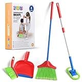 Play22 Kids Cleaning Set 4 Piece - Toy Cleaning Set Includes Broom, Mop, Brush, Dust Pan - Toy Kitchen Toddler Cleaning Set is A Great Toy Gift for Boys & Girls