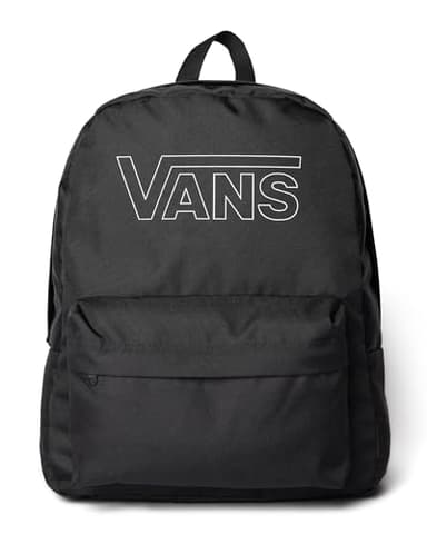 Vans Old Skool Flying V Backpack - Everyday Laptop Bag, 15" Computer Sleeve, Bottle Pockets, 2 Compartments, Organizer Panel, Black, One Size