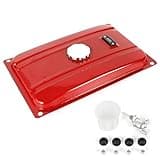 Universal 5Gal Heavy-Duty Iron Generator Gas Tank Extender - Extended Run Fuel Tank with Leak-Proof Valve & Filter, Compatible with Most Generators (Red)