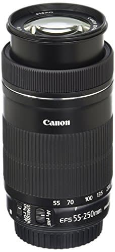 Canon EF-S 55-250mm F4-5.6 is STM, Telephoto, Black