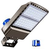 BIRITALO 200W LED Parking Lot Light 28000LM Bright Dusk to Dawn FloodLights Outdoor with Trunnion Wall Yoke Mount 5500K Commercial 85-277V IP65 Waterproof Shoebox Barn Lighting for Yard,Garage
