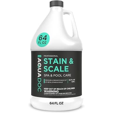 AquaDoc Pool & Spa Stain and Scale Control for Hot Tubs - 64oz - Pool Stain Remover That Helps Prevent & Remove Calcium, Iron, Copper & Rust Buildup - Made in USA