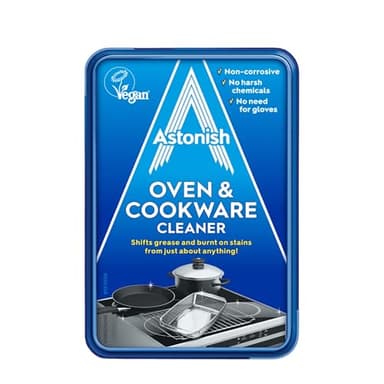 Astonish Oven & Cookware Cleaning Paste For Glass, Appliances, Ceramics, Stovetop & Pyrex - All Purpose Kitchen Cleaner - Heavy Duty Stainless Steel Degreaser Removes Baked On Grease & Grime 150g Tub
