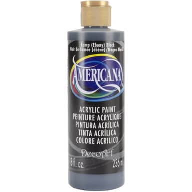 DecoArt DA067-9 Americana Acrlics, 8-Ounce, Lamp (Ebony) Black