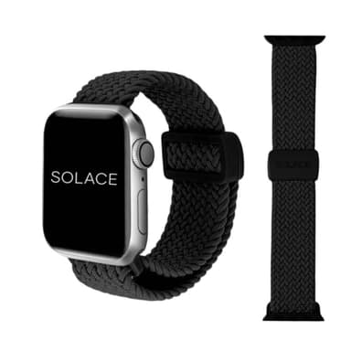 Solace Bands Imperium Adapt Wide Adjustable Nylon Braided Watch Band - Compatible with All Apple Watches - Solace Apple Watch Bands for Women & Men - Smart Watches Band Series 11-1, Ultra, SE