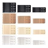 Aphlos 12 Pack Flexible Bra Extender Strap 2/3/4 Hooks Adjustable Bra Strap