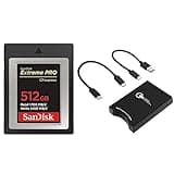 SanDisk Extreme PRO 512GB CFexpress Type-B Memory Card, 1700MB/s Read, 1400MB/s Write Green Extreme USB-C 3.2 Gen 2 CFexpress Type-B and SD UHS-II Memory Card Reader