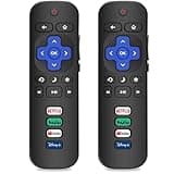 2 Pack Replacement Remote Controls for Roku TV, Compatible with TCL/Hisense/Sharp/Philips/Onn/Element Roku TV (Not for Roku Stick,Box or Speaker)