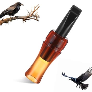 Silipull 1 Pcs Crow Caller Decoy to Attract Crows Portable Crow Bird Whistle with Realistic Sound Imitation Bird Entrapping Whistle Outdoor Hunting Ideal Gift for Newcomers Nature Enthusiasts (Brown)