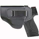 IWB Leather Holster for Inside Waistband Concealed Carry Fits:S&W M&P Shield-Glock19 26 29 30 32 43-Beretta Px4-RUGER EC9s-SIG-HK-Taurus-XDS or Similar Sized Handguns