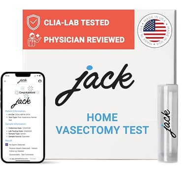 Jack at-Home Vasectomy Test Kit - Accurate Results from CLIA-Certified Lab - FSA & HSA Eligible Private and Secure Physician Reviewed Post-Vasectomy Test Results