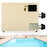 Pool Heater for Above Ground Pool 15KW 220V, Digital Touch Display Energy Saving Swimming Pool Heater, Automatic Circulation Heating, for Above Ground Pools, Spa Pools, Bathtubs