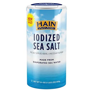 Hain Pure Foods Iodized Sea Salt, 21 oz.