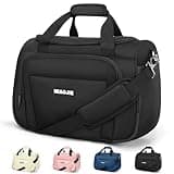 Underseat Carry On Luggage Lightweight Travel Tote Weekender Bag Overnight Duffle Bag for Travel, Travel Essentials Personal Item Travel Bag for Women and Men,Black-16Inch