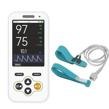 Medical Infant Pulse Oximeter - Baby Fingertip Oximeter Real-Time & Nighttime Monitoring with Continuous SpO2 Alarm, Adjustable Alarm Threshold and Volume