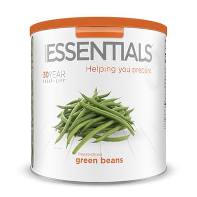 Emergency Essentials Freeze-Dried Green Beans #10 Can – 21 Servings – Emergency Food with 30-Year Shelf Life – Great for Food Storage and Everyday Use – No Additives or Preservatives – Made in USA