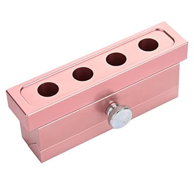 ANGGREK 12.1 DIY Lipstick Dual Uses Lip Balm Maker Tool for Beauty Home Use, Aluminum Alloy Rose Gold(4 Holes)