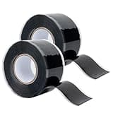 SIDAZON 2 Rolls Self Fusing Silicone Tape 1in x10ft Waterproof Rubber Tape, Water Hose Leak Seal Tape, Rescue Tape,Pipe Plumbing Hose Repair Tape for Cable Insulating Strech Wrap Seal Black,Grip Tape