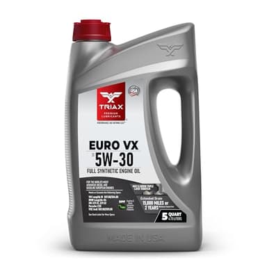 TRIAX Euro VX 5W-30 Full Synthetic Ester, Compatible with VW 507.00/504.00, VW Audi 502.00, 505.01, BMW LL-04, Porsche C30, ACEA C3, Mercedes 229.51, 229.5, 229.31 (5 Quart)