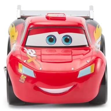 Disney Store Official Lightning McQueen Push 'N' Go Talking Vehicle - Pixar Cars Toys - Talking & Moving Action - Cars Movie Toys - Engine Reveal & Catchphrases - Disney Gift for Boys