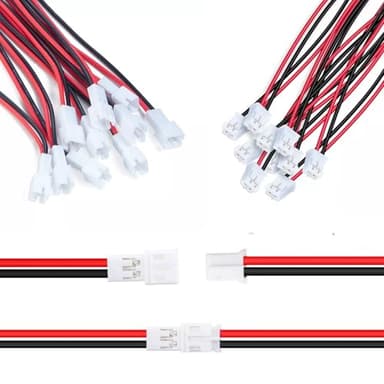 XUGERIP JST PH 2.0mm 2 Pin Connector,20 PCS Male Plug and 20 PCS Female Socket, Micro Wire Connectors with 150mm Extension Cable AWG 26