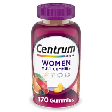 Centrum MultiGummies Gummy Multivitamin for Women, Multivitamin/Multimineral Supplement with Vitamin D3, B and Antioxidants, Assorted Fruit Flavor - 170 Count