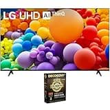 LG 55UT7570PUB 55-Inch UT75 Series LED Smart TV 4K (2024) Bundle with Deco Gear 2X 4K HDMI 2.0 Cable w/Copper Conductors & CPS Exclusive 26 Month Protection Pack (BEACH-CPS-261000)
