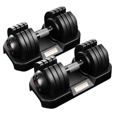ALTLER 52LBS Pair Adjustable Dumbbells Set Premium Rubber Coated Dumbbell Set with Secure Locking Mechanism for Safe & Customizable Strength Training