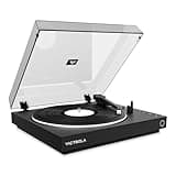 Victrola Automatic – Fully Automatic Bluetooth Turntable – Audio Technica ATN3600L Cartridge, 2-Speed Vinyl Record Player, Aluminum Platter, Switchable Preamp, Repeat Mode, Dust Cover (Black)