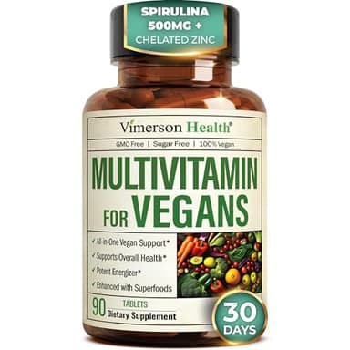 Vegan Multivitamin for Men and Women with Vitamins, Chelated Minerals, Vitamin D, B12, C, A & Zinc for Energy, Focus and Immune Health – Premium Womens and Mens Multivitamins & Multiminerals – 90 Tabs