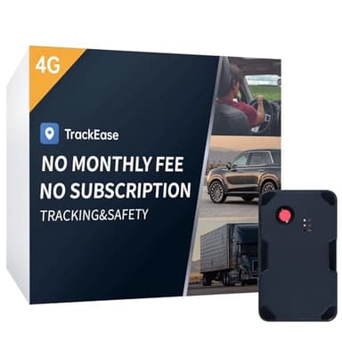 GPS Tracker for Vehicles, No Monthly Fee, No Subscription with Real-Time Location, Long Battery Life, 4G SIM Card and Data Included, Trip History, GeoFence, Driving Alerts, Magnectic, Global Coverage