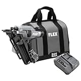 FLEX 24V Brushless 30° Framing Nailer Kit with 5.0Ah Lithium Battery and 160W Fast Charger - FX4351B-1C