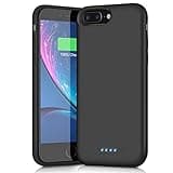 Trswyop Battery Case for iPhone 6s Plus/6 Plus/7 Plus/8 Plus,8500mAh Portable Charging Case External Battery Pack for iPhone 6s Plus/6 Plus/7 Plus/8 Plus Rechargeable Charger Case (5.5 inch) Black