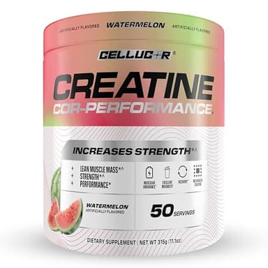 Cellucor Creatine Powder, Watermelon Flavor - Increases Strength, Lean Muscle Mass & Endurance, Micronized Creatine for Fast Absorption, 5g Creatine per Serving, 50 Servings
