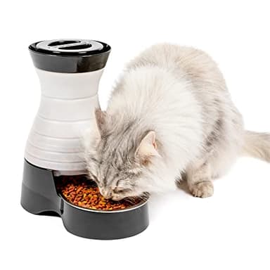 PetSafe Healthy Pet Food Station - Automatic Indoor Gravity Cat & Dog Feeder - Space-Saving Self Feeder - Easy to Clean - Small - Up to 2 lb Kibble Capacity