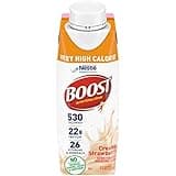 Boost Very High Calorie Nutritional Drink Very Vanilla, Made with Natural Strawberry Flavor & No Artificial Flavors, Colors & Sweeteners, 8 FL OZ (Pack of 24)