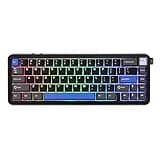 EPOMAKER HE65 Mag Wireless Magnetic Keyboard with Knob and Screen, 8K Polling Rate in 2.4Ghz and Wired, Actuation-Adjustable Hall Effect Switch, 8000mAh Battery, Creamy Gasket-Mount (Black)