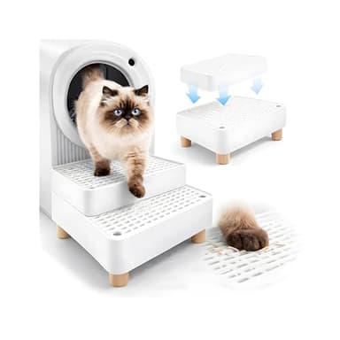 Cat Litter Box Ramp, 2-Step Automatic Litter Box Step Stool