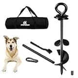 AVOFOREST Dog Tie Out Stake, Dog Anchor for Large Dogs up to 210 lbs, Heavy Duty Dog Stakes for Outside Camping, Yard, Beach, Portable Rust-Proof Dog Ground Stake with 360° Swivel, Easy Installation