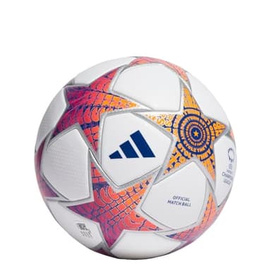 adidas Womens UCL Pro Soccer Ball - Official Match Ball with Seamless Surface, FIFA Quality Pro Certified (UWCL Pro 23/24 Group Stage Ball, White/Silver Metallic/Shock Pink/Shock Purple)