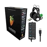 Image Line FL Studio 20 - Producer Edition (Boxed) Bundle with Closed-Back Monitoring Headphones and 4-Port USB 3.0 Hub (3 Items)