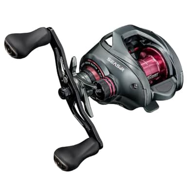 SEASIR DCast Baitcaster Reel, Digital Control Fishing Reel, Ultralight Baitcasting Reel, BFS, Freshwater Saltwater, 6.7oz, Max Drag 18.5LB, 7.3:1, 7+1 BB, Carbon Fiber Washer, Grey & Red