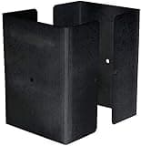 Fence Armor Galvanized Steel Pro-Series Post Guard | 1 Pair 6” x 6” x 6” (Black) | Protection Against String Trimmer & Lawn Maintenance Equipment Damage | Includes 4 USA Matching Screws